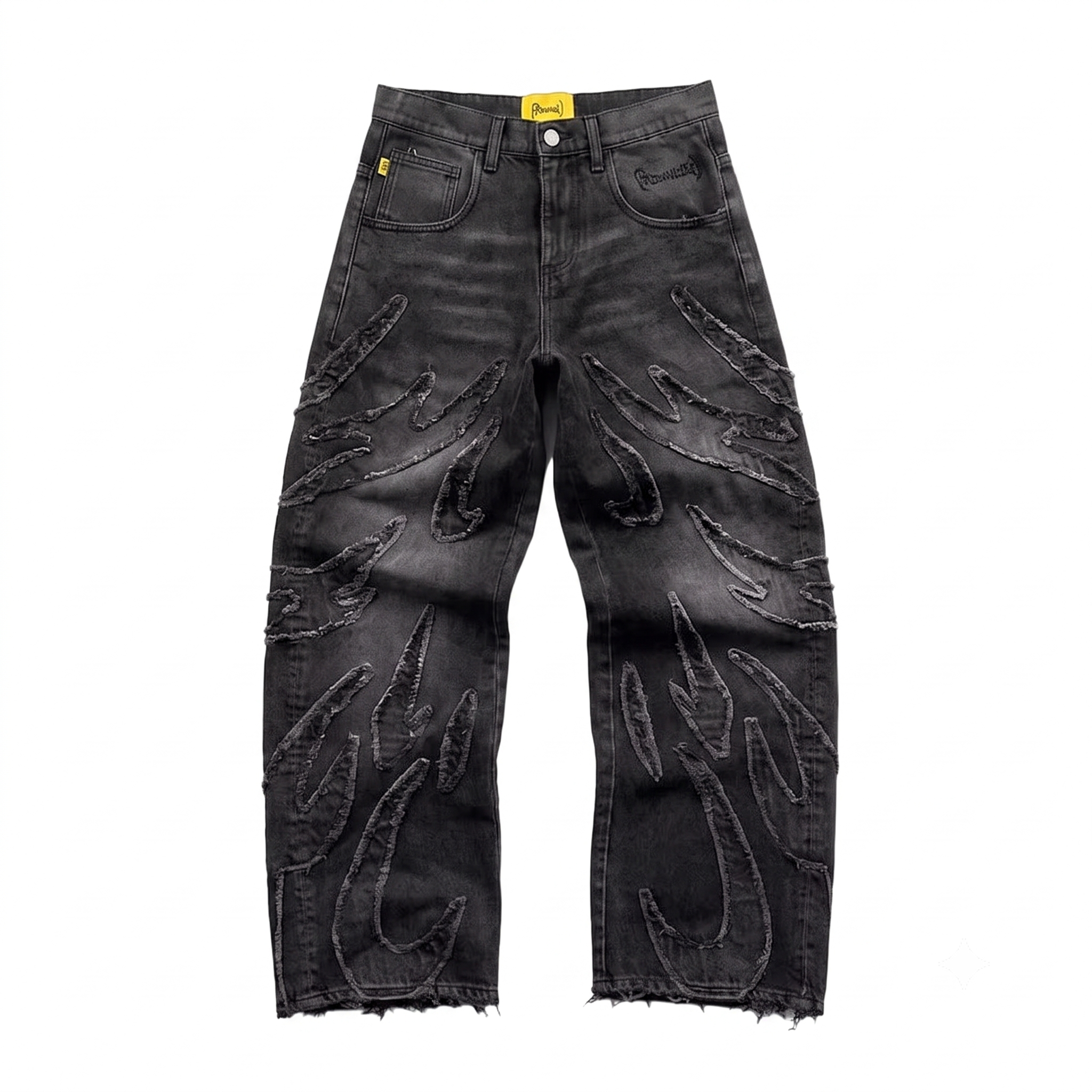 Black patch jeans 